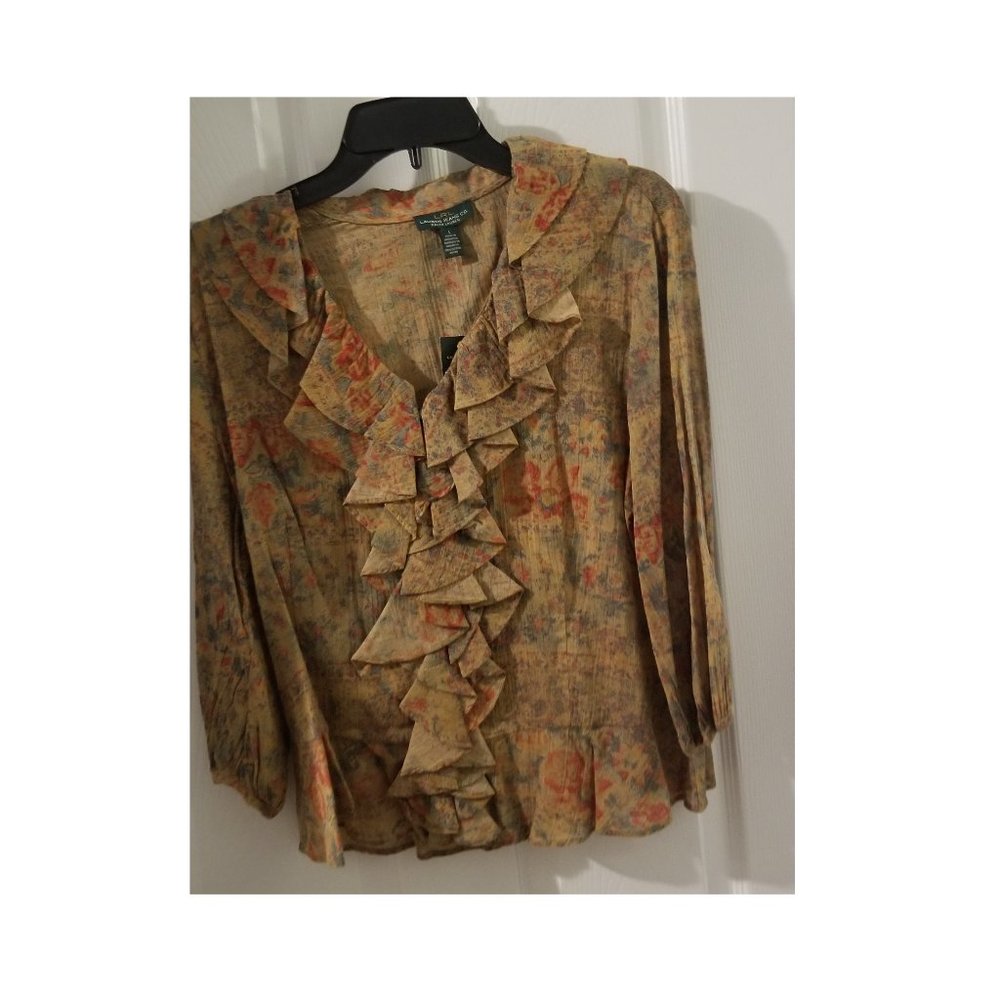 Lauren Jean Company Floral Blouse NWT Size L